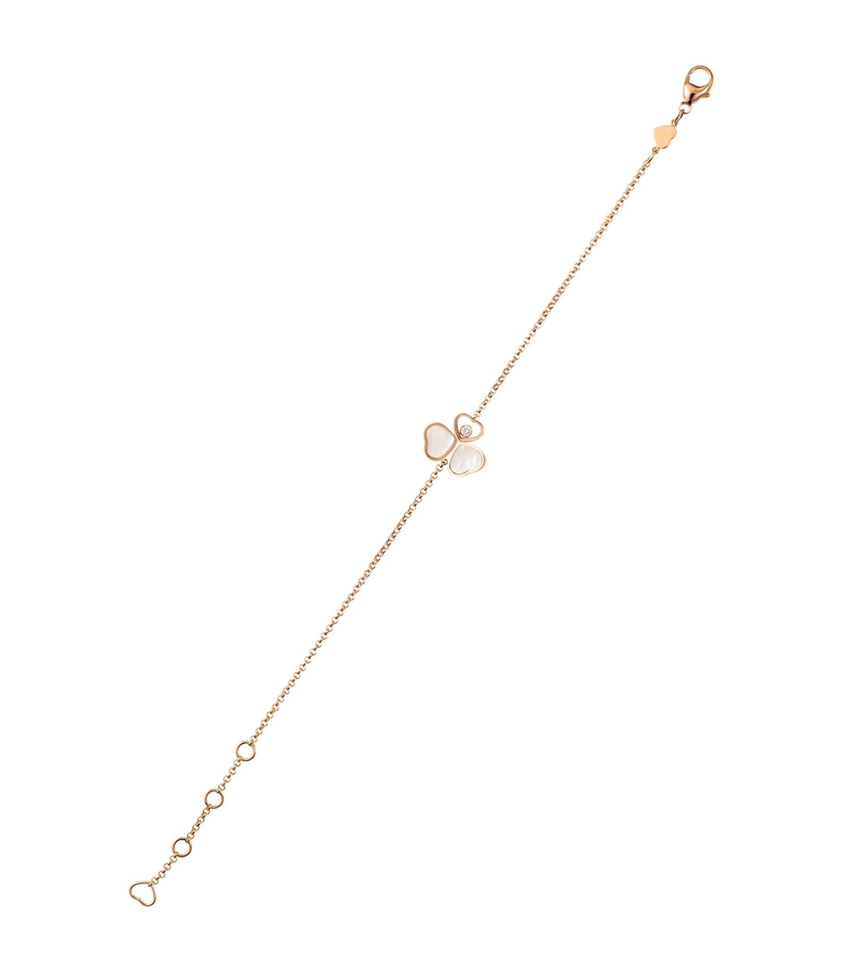 Chopard Happy Heart MOP Bracelet Pink Gold Cubic Zirconia
