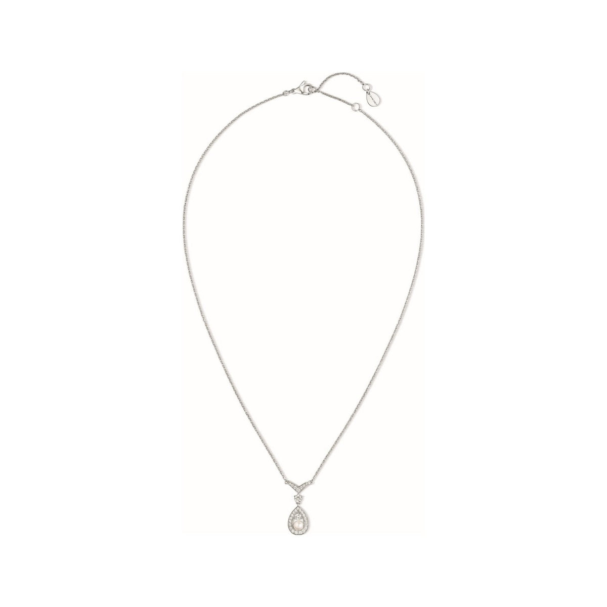 Chaumet Josephine White MOP Silver Cubic Zirconia Necklace